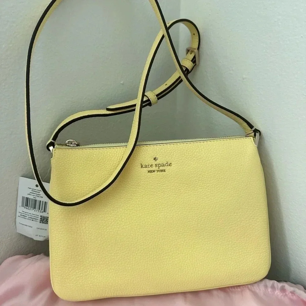 Kate Spade Leila Triple Gussett Crossbody - Yellow Margarita